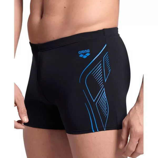 MENS ARENA REFLECTING SWIM SHORT BLACK 