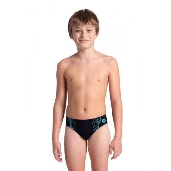 BOYS ARENA REFLECTING SWIM BRIEFS BLACK 