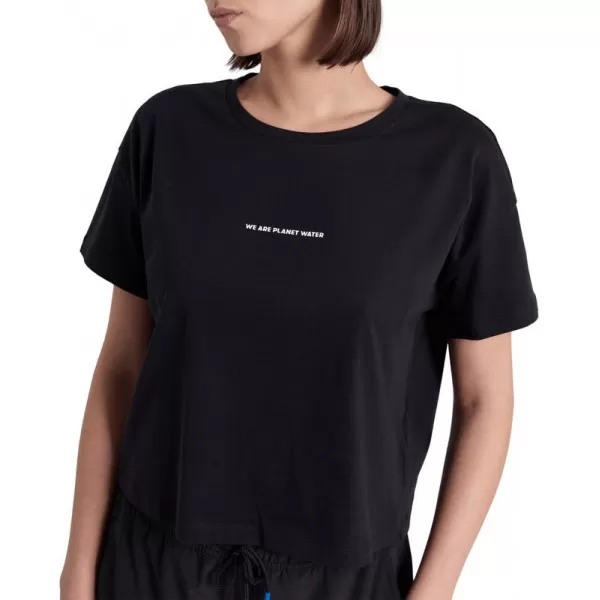 W ARENA CROP TEE PRINTED BLACK 