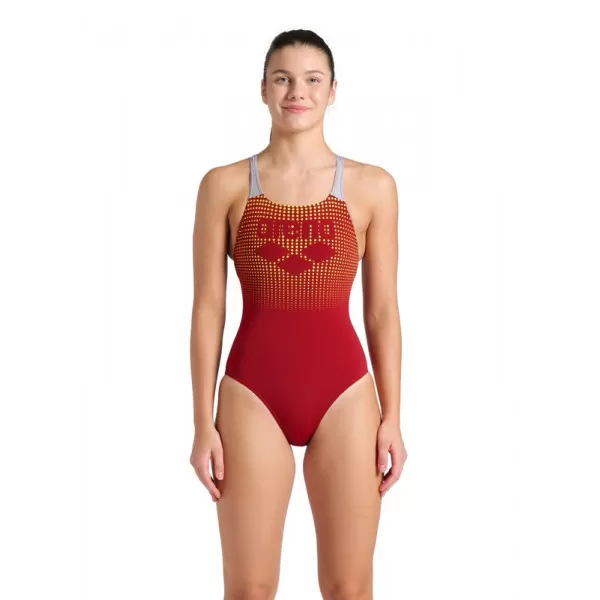 WOMENS ARENA FOGGY DOTS SWIMSUIT S 