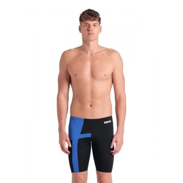 MENS ARENA DIAMOND SWIM JAMMER BLACK-ROYAL 