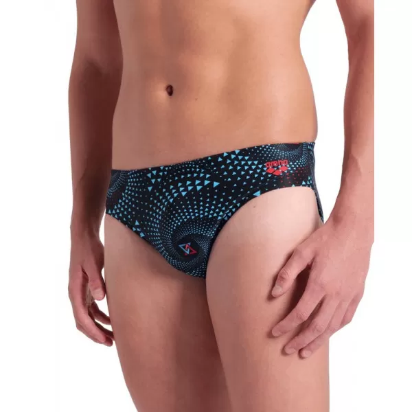 MENS ARENA FIREFLOW SWIM BRIEFS BLACK MULTI 
