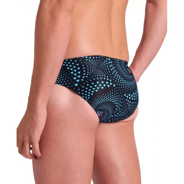 MENS ARENA FIREFLOW SWIM BRIEFS BLACK MULTI 
