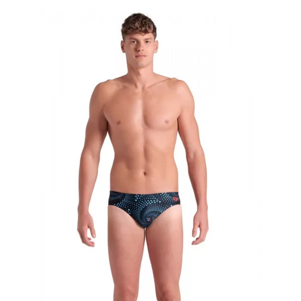 MENS ARENA FIREFLOW SWIM BRIEFS BLACK MULTI 