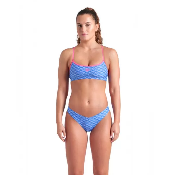 WOMENS ARENA MONOGRAM BIKINI BANDEAU 