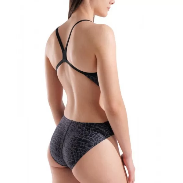 W ARENA SNAKESKIN SWIMSUIT CHALLENGEBACK BLACK-TEAM BLACK 