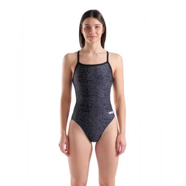 W ARENA SNAKESKIN SWIMSUIT CHALLENGEBACK BLACK-TEAM BLACK 