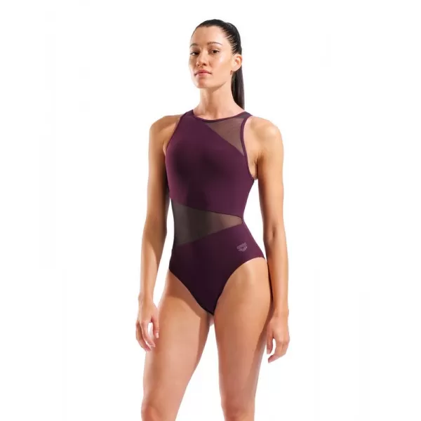 WOMEN'S ARENA MESH ANGLE SWIMSUIT V 