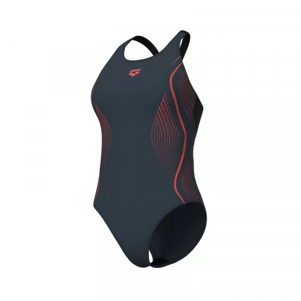 W ARENA GRID SWIMSUIT V BACK GRAPH A 