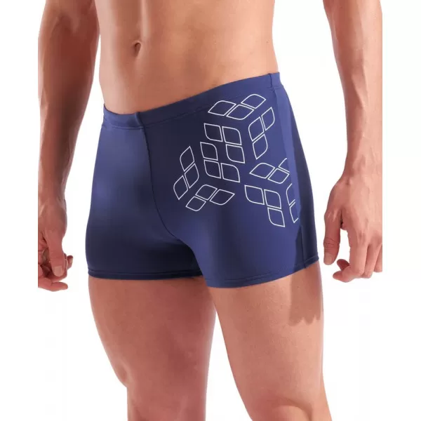 M ARENA KIKKO GRAPHIC SWIM SHORT NAVY-WHITE KUPAĆI ZA PLIVANJE 