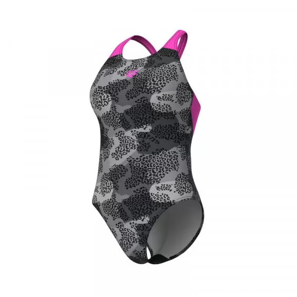W ARENA CAMO SWIMSUIT V BACK L 