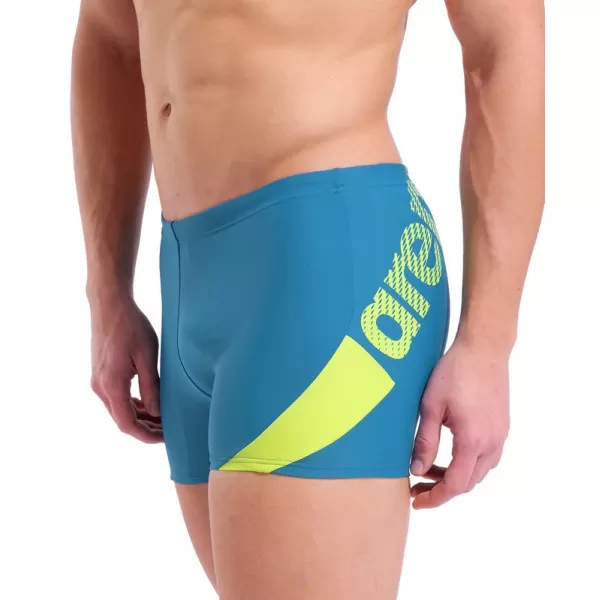 M ARENA STRIPEFLOW SWIM SHORT BLUE COSMO-ARTIC LIME 