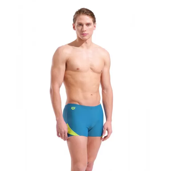 M ARENA STRIPEFLOW SWIM SHORT BLUE COSMO-ARTIC LIME 