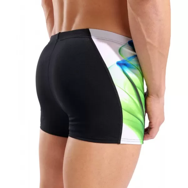 M ARENA DYNAMISM SWIM SHORT BLACK-GREEN MULTI 