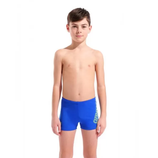 B ARENA BOLD SWIM SHORT NEON BLUE-ARTIC LIME 