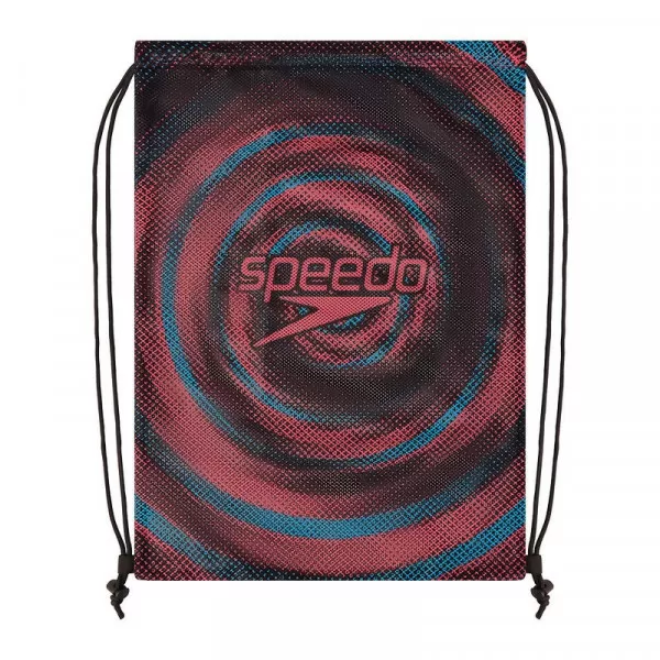 SPEEDO PRNT MESH BAG RED/BLU 