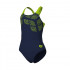 G ARENA KIKKO SWIMSUIT SWIM PRO BACK  NAVY-ARTIC LIME 