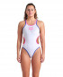 W ARENA ONE DOUBLE CROSS BACK WHITE ONE PIECE 