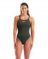 W TEAM SWIMSUIT SWIM PRO SOLID DARK SAGE-SHOCKING PINK 