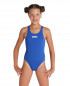 GIRLS TEAM SWIMSUIT SWIM TECH SOLID ROYAL-WHITE 