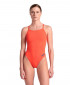 WOMENS TEAM SWIMSUIT CHALLENGE SOLID 300-BRIGHT CORAL 