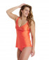 W GLITTER TRIANGLE TANKINI CORAL 