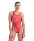 WOMENS SWIMSUIT CHALLENGE BACK MARBLED RED ŽENSKI KUPAĆI KOSTIM 