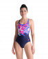 W SWIMSUIT V BACK PLACEMENT NAVY 