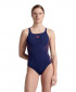 WOMENS ARENA REFLECTING SWIMSUIT SWIM PRO BACK NAVY-BRIGHT CORAL 