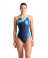 W ARENA DREAMHLINE SWIMSUIT V BACK NAVY 