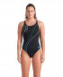 W ARENA TRAIL SWIMSUIT V BACK BLACK 
