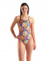W ARENA TROPICAL DELIGHT SWIMSUIT THE BACK MULTI PINK-BLACK 