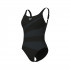 W ARENA SWIMSUIT ISABELLA WING BACK BLACK-NIGHT GREY 