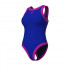 W ARENA BOLD LINES SWIMSUIT NEON BLUE-VERY FUCHSIA 