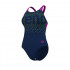 W ARENA PAINTERLY SWIMSUIT SWIM NAVY-VERY FUCHSIA 