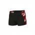 B ARENA WAVE SWIM SHORT BLACK-TEAM RED 