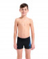 B ARENA BOLD SWIM SHORT BLACK-TURQUOISE 