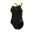 W ARENA GRAPHIC SWIMSUIT SWIM BLACK-ARTIC LIME 