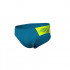 M ARENA PRINTED SPLICE SWIM BRIEFS BLUE COSMO-ARTIC LIME 