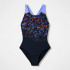 SPEEDO ENG PRINT SPLASHBACK JR 1PC BLK/PUR 