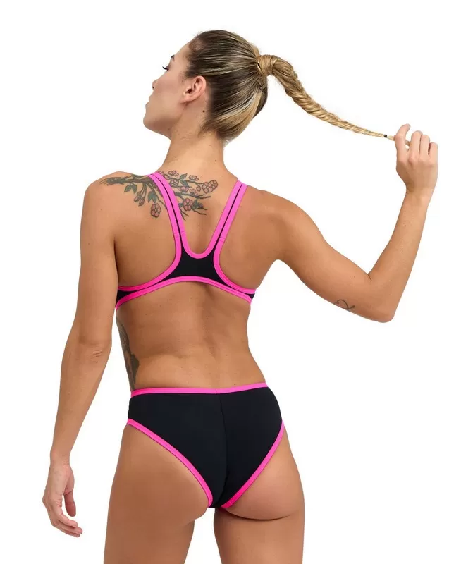 W ARENA ONE BIGLOGO ONE PIECE BLACK-FLUO PINK 