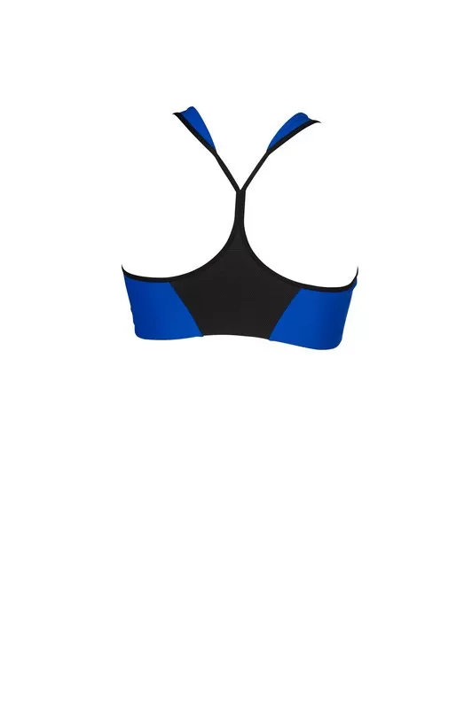 W GYM BRA TOP BASIC NEON BLUE 
