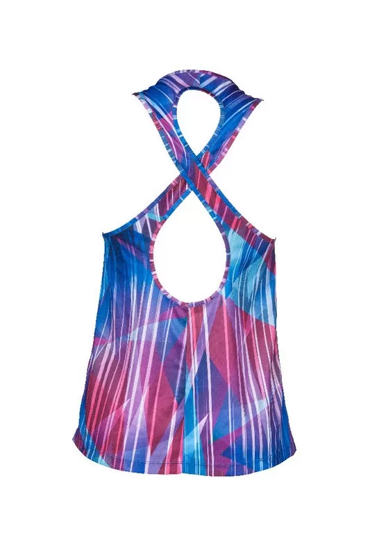 W GYM TANK TOP CROSS BACK SHADING PRISM 
