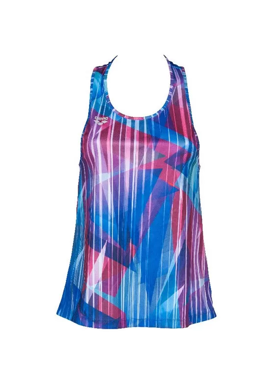 W GYM TANK TOP CROSS BACK SHADING PRISM 