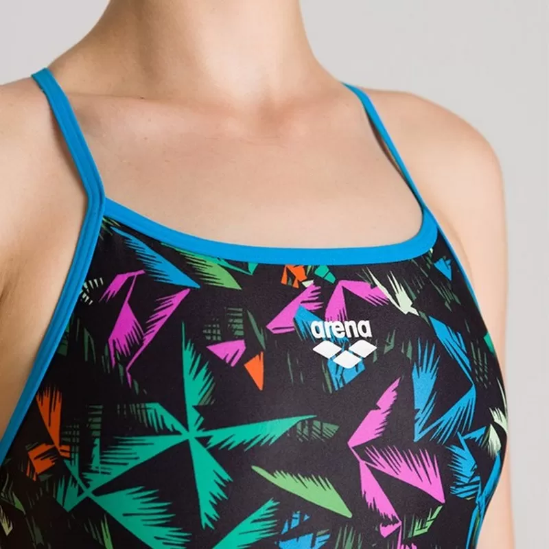 W MULTICOLOR PALMS ACCELLERATE BACK ONE PIECE 