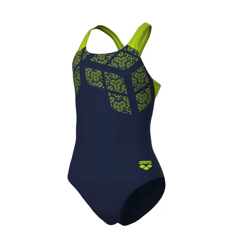 G ARENA KIKKO SWIMSUIT SWIM PRO BACK  NAVY-ARTIC LIME 