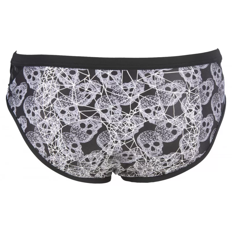 M CRAZY POP SKULLS BRIEF BLACK-MULTI MUŠKE KUPAĆE GAĆE 