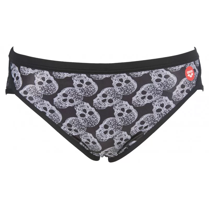 M CRAZY POP SKULLS BRIEF BLACK-MULTI MUŠKE KUPAĆE GAĆE 