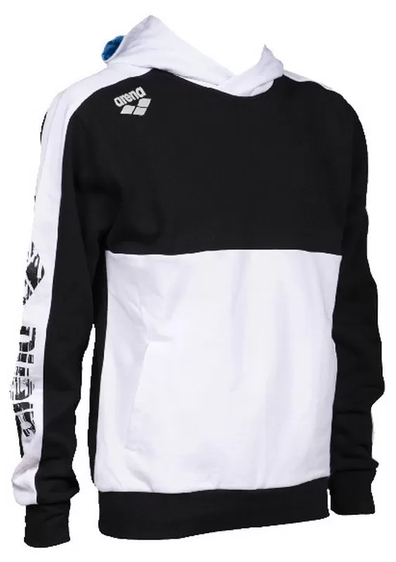TE HOODED SWEAT WHITE-BLACK 