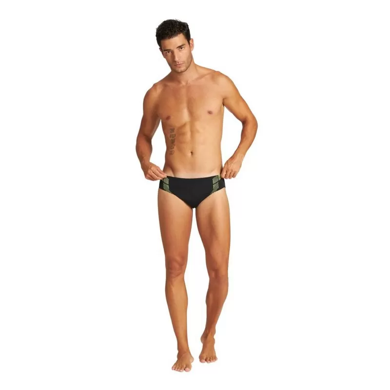 M STREAK BRIEF BLACK-SOFT GREEN MUŠKE KUPAĆE GAĆE 